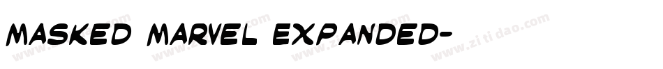 Masked Marvel Expanded字体转换